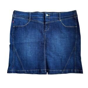 Levis Womens Sz 22 Jean Skirt Denim Pencil Knee Length Modest